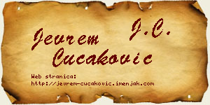 Jevrem Čučaković vizit kartica